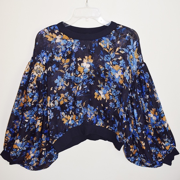 Free People Tops - DELETING TMRW⏳Free People Floral Balloon Sleeve